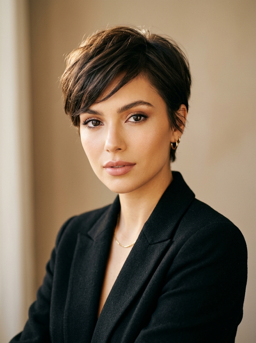 Modern pixie cut hairstyle